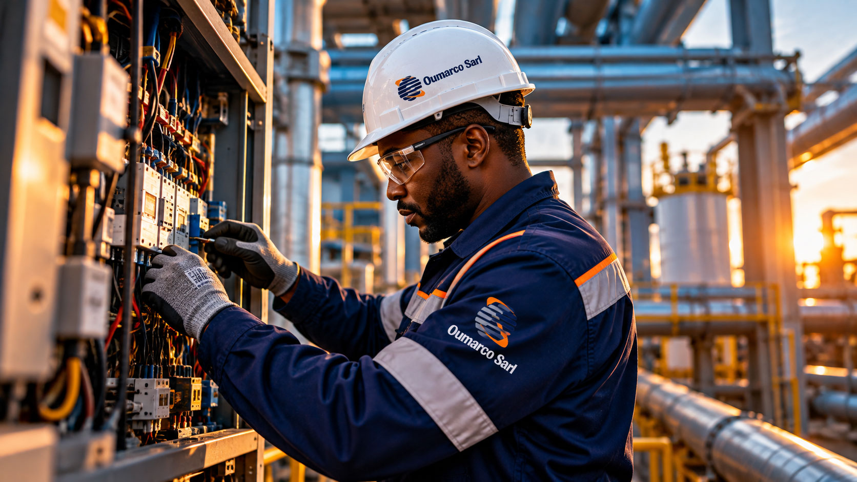 Technicien intervenant sur une installation énergétique