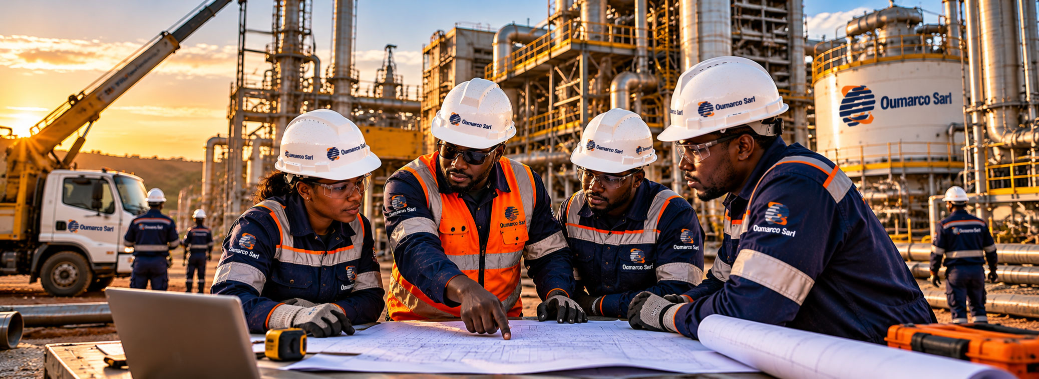 Équipe technique OUMARCO sur site industriel